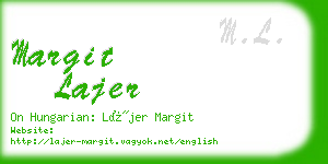 margit lajer business card